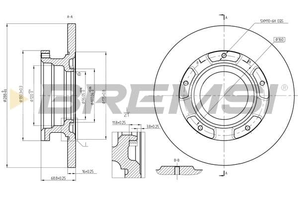 cd8472s Bremsi Тормозной диск