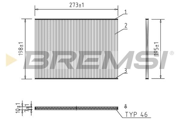 fc0944 Bremsi Фильтр салона для Toyota IQ