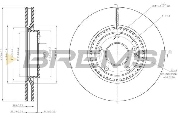 cd7795v Bremsi Тормозной диск