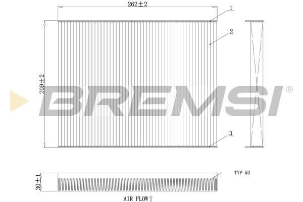 fc0880 Bremsi Фільтр салону для Hyundai Santa Fe