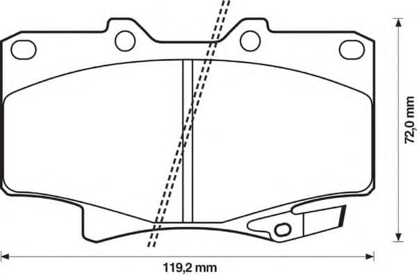 572253B Bendix Гальмівні колодки для Toyota Land Cruiser