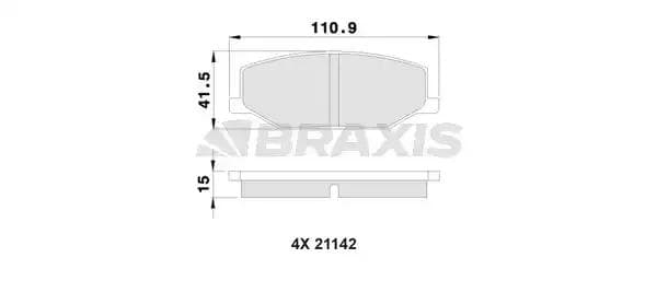 aa0121 Braxis Тормозные колодки
