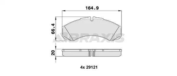 aa0149 Braxis Тормозные колодки