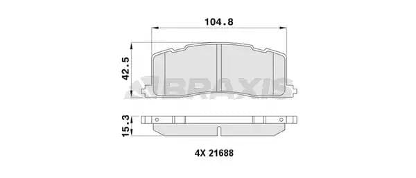 aa0405 Braxis Тормозные колодки для Toyota Previa