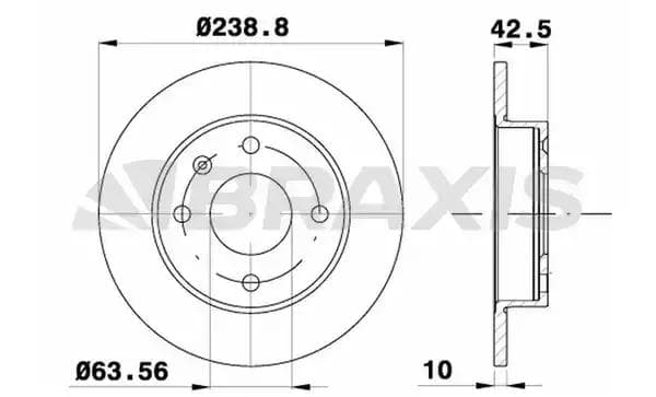 ae0213 Braxis Тормозной диск