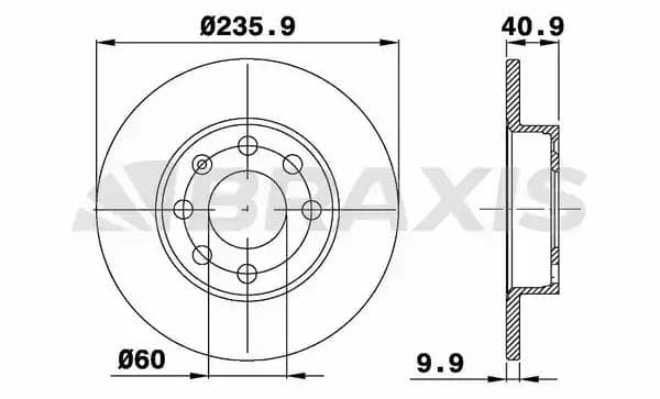 ae0384 Braxis Гальмівний диск