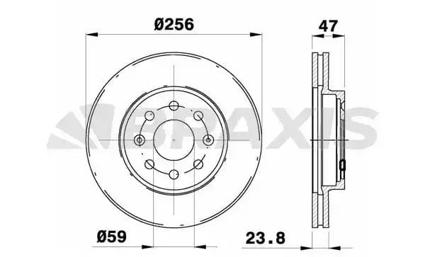 ae0775 Braxis Тормозной диск для Daewoo Nubira