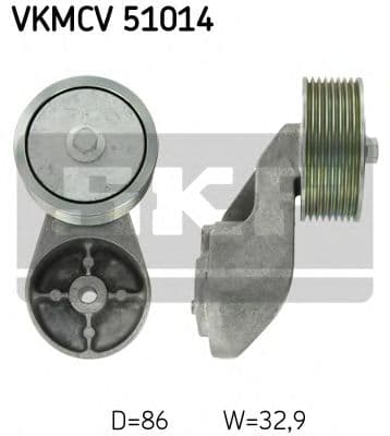 VKMCV 51014 SKF Обвідний ролик поліклинового ременя