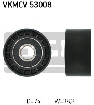VKMCV 53008 SKF Обводной ролик поликлинового ремня