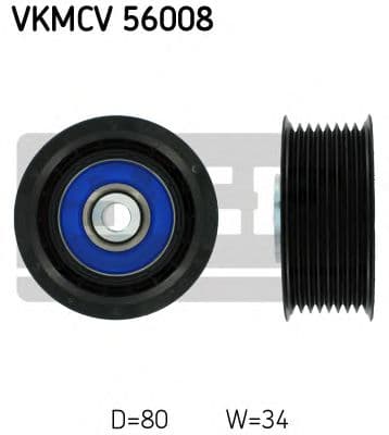 VKMCV 56008 SKF Обводной ролик поликлинового ремня