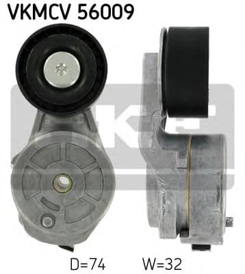 VKMCV 56009 SKF Натяжний ролик поліклинового ременя