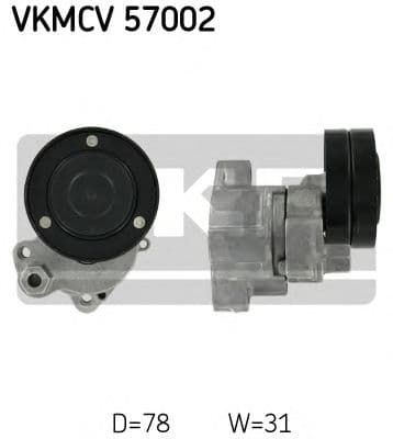 VKMCV 57002 SKF Натяжной ролик поликлинового ремня