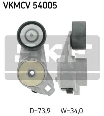 VKMCV 54005 SKF Натяжний ролик поліклинового ременя