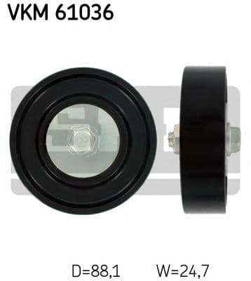 VKM 61036 SKF Обвідний ролик поліклинового ременя для Toyota Yaris