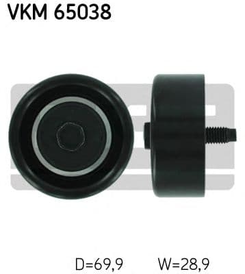 VKM 65038 SKF Обвідний ролик поліклинового ременя