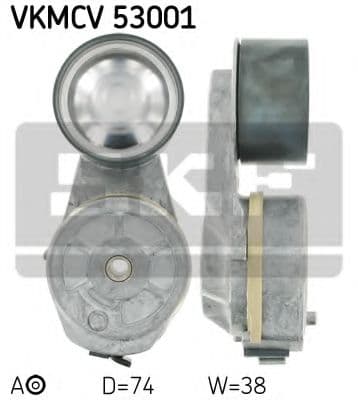VKMCV 53001 SKF Натяжний ролик поліклинового ременя