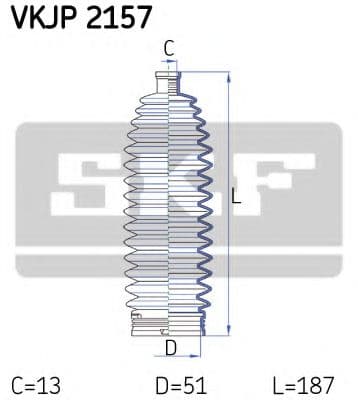 VKJP 2157 SKF Пильник кермової рейки