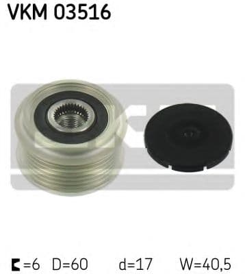 VKM 03516 SKF Муфта генератора для Opel Astra