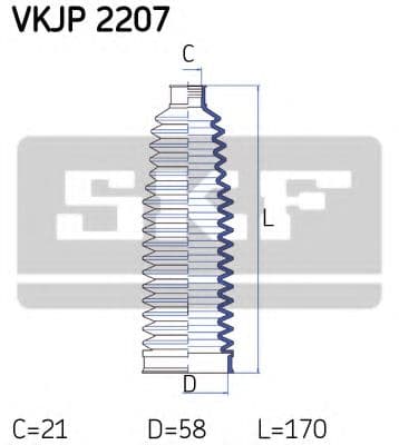 VKJP 2207 SKF Пильник кермової рейки