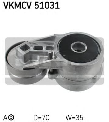 VKMCV 51031 SKF Натяжний ролик поліклинового ременя