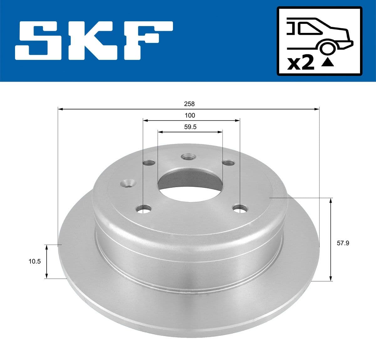 vkbd90758s2 SKF Тормозной диск