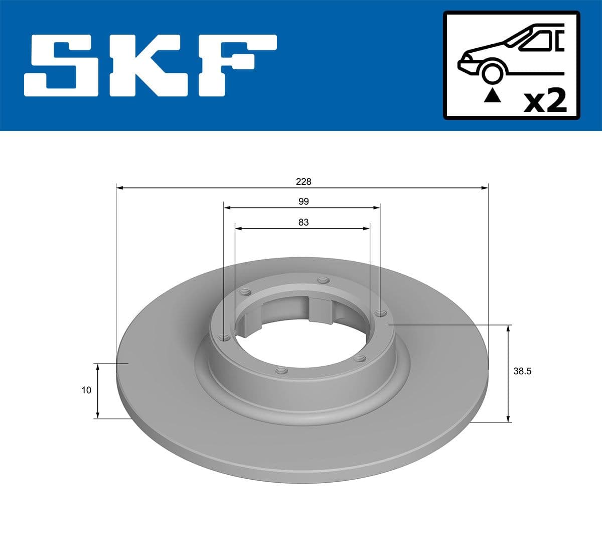 vkbd80293s2 SKF Тормозной диск
