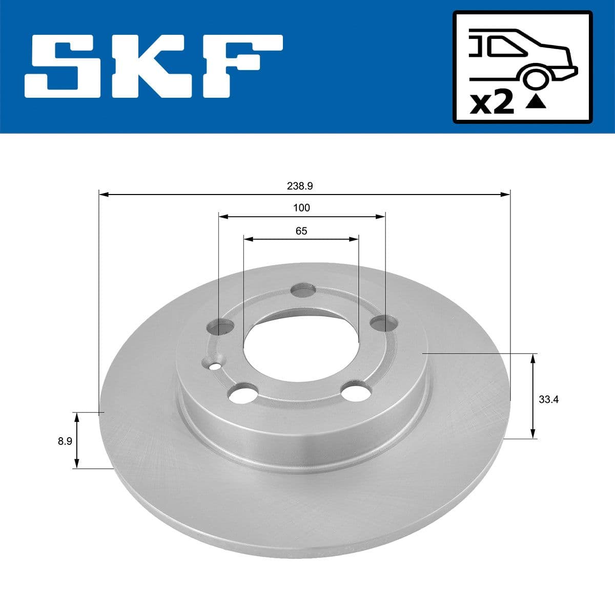 vkbd90361s2 SKF Тормозной диск