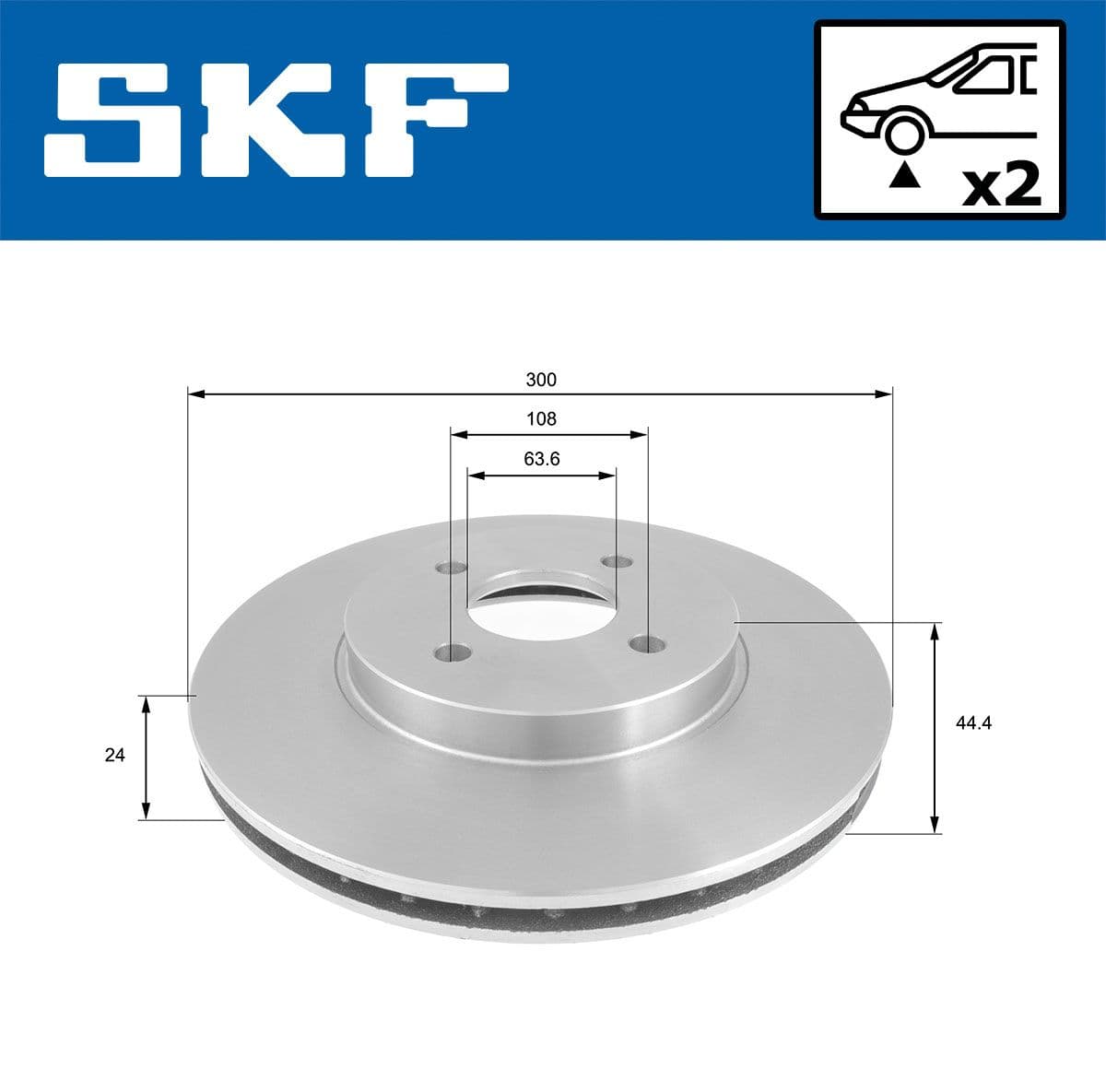 vkbd80334v2 SKF Тормозной диск для Ford Focus