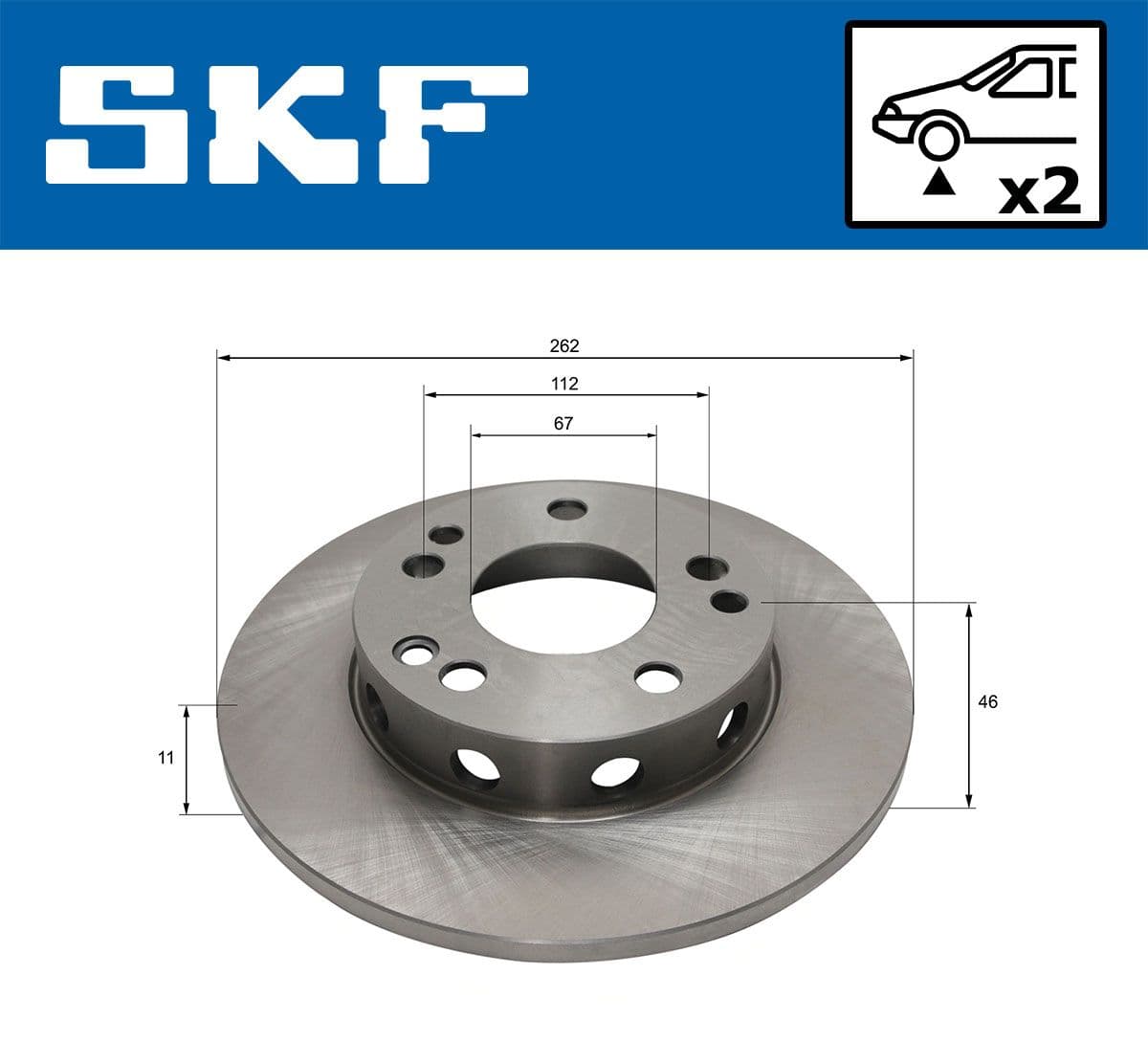 vkbd80363s2 SKF Тормозной диск для Mercedes 190