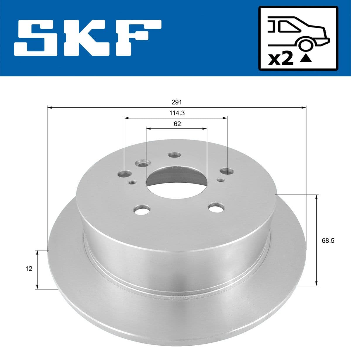 vkbd90513s2 SKF Тормозной диск
