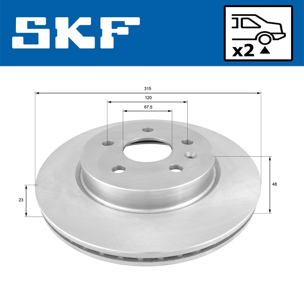 vkbd90547v1 SKF Тормозной диск