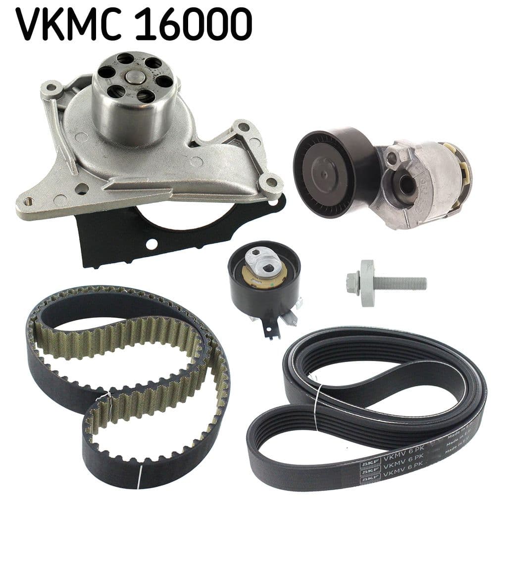 vkmc16000 SKF Комплект ременя ГРМ + помпа