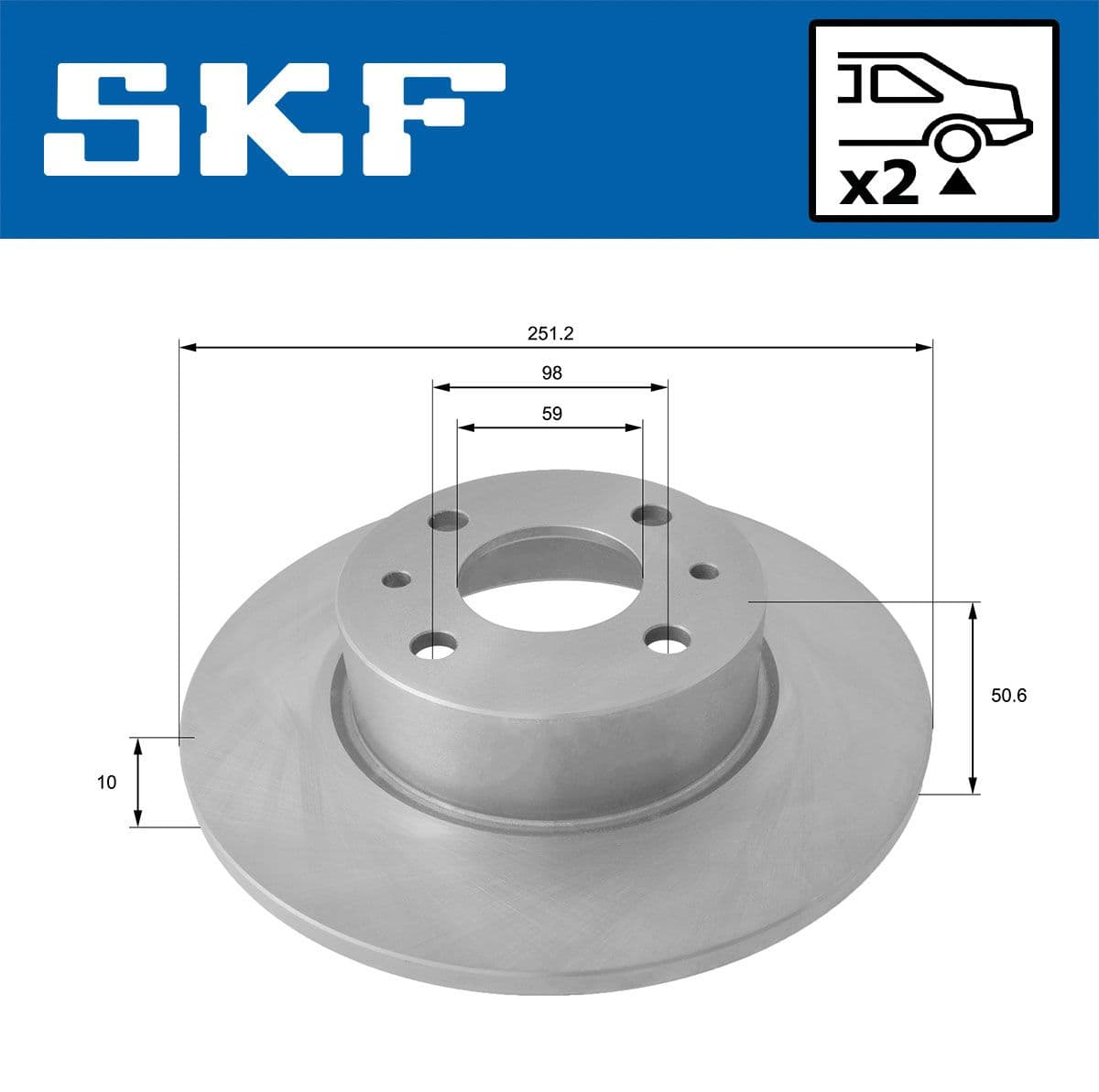 vkbd90438s2 SKF Тормозной диск