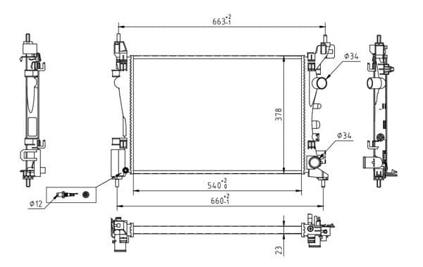 608327 Hart Радіатор охолодження двигуна