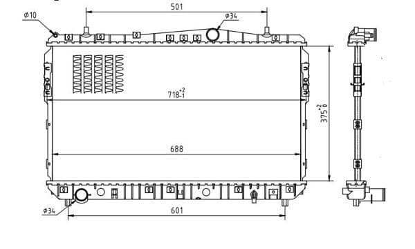 608097 Hart Радіатор охолодження двигуна