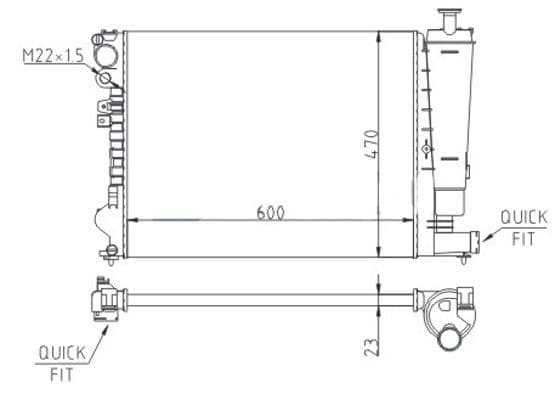 605977 Hart Радиатор охлаждения двигателя