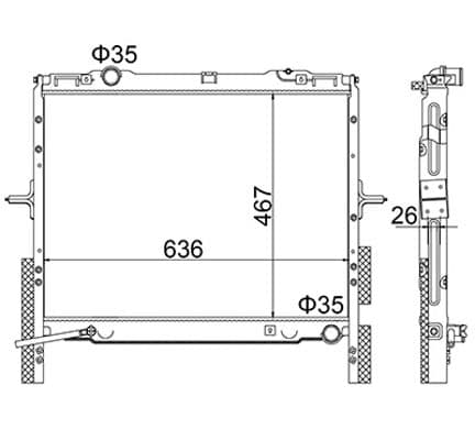 622274 Hart Радіатор охолодження двигуна для Kia Sorento
