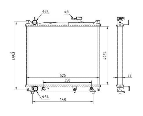 611838 Hart Радіатор охолодження двигуна