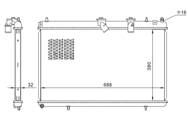 611627 Hart Радиатор охлаждения двигателя