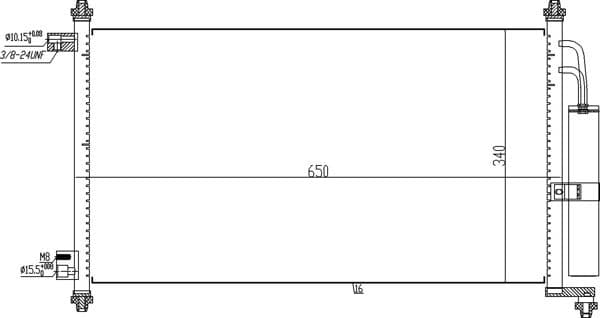 619551 Hart Радіатор кондиціонера