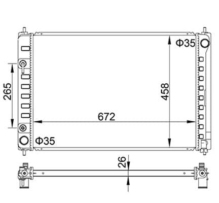 622282 Hart Радіатор охолодження двигуна для Nissan Murano