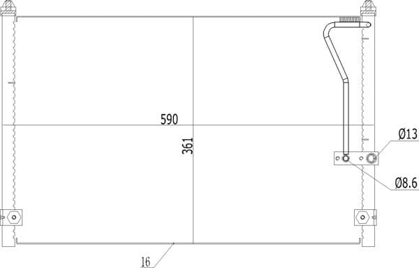 614486 Hart Радіатор кондиціонера для Mazda 626