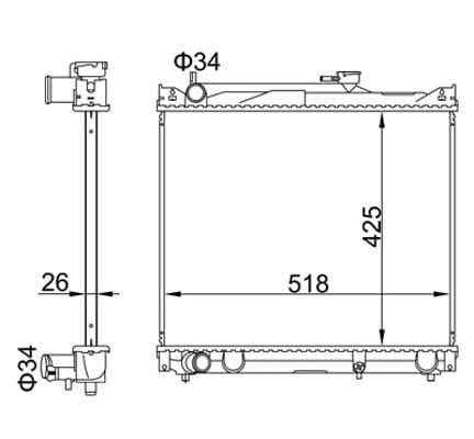 606446 Hart Радиатор охлаждения двигателя