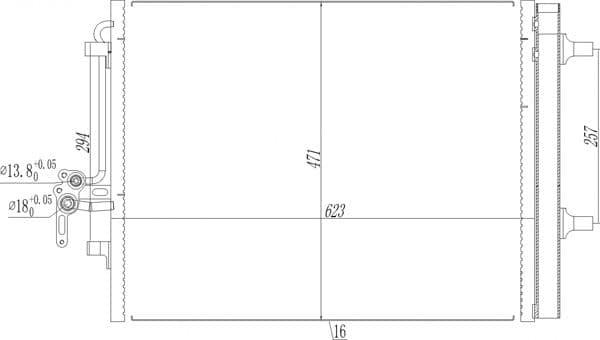 608055 Hart Радіатор кондиціонера