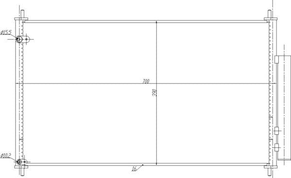 636992 Hart Радіатор кондиціонера