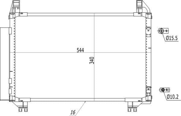 636920 Hart Радиатор кондиционера