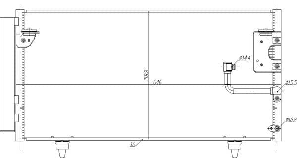 637001 Hart Радиатор кондиционера