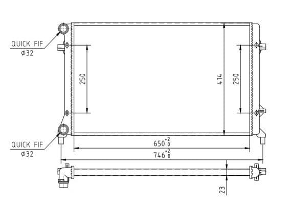 608017 Hart Радіатор охолодження двигуна