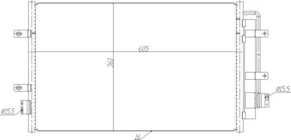 636995 Hart Радіатор кондиціонера
