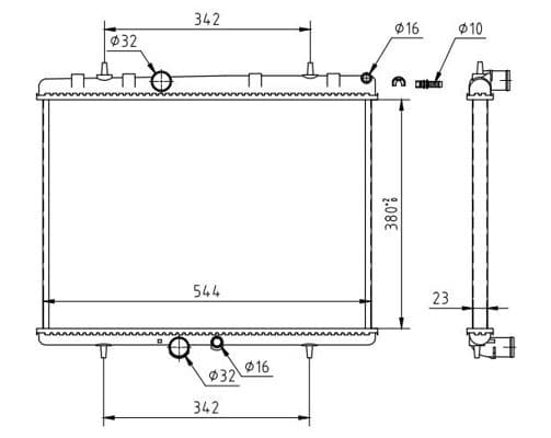 607837 Hart Радиатор охлаждения двигателя